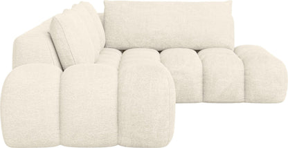 Mega Big Ecksofa in Creme Beige Wolkensofa Cloud, Couch Azita.