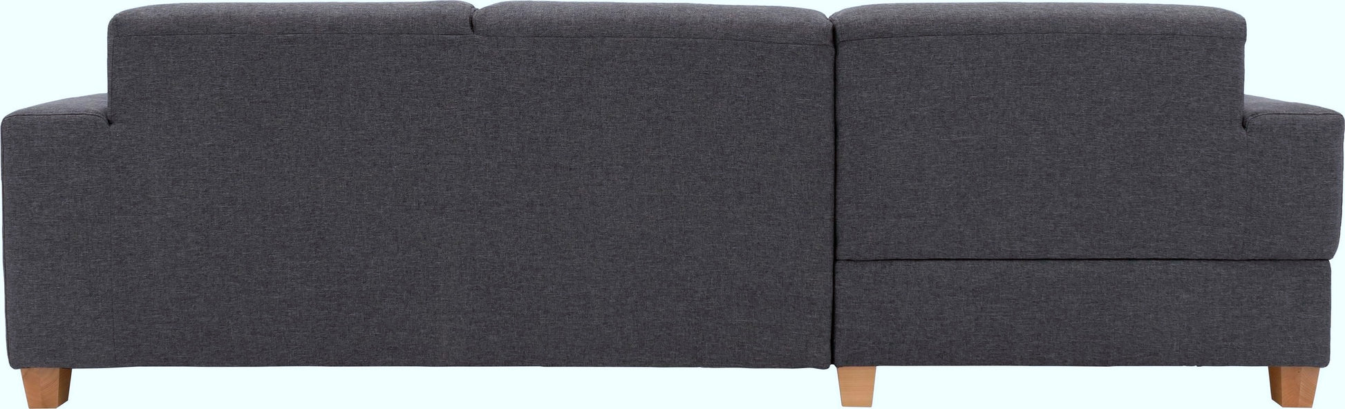Kleines Ecksofa anthrazit grau mit Schlaffunktion in Überlänge, Bettkasten aus der Serie Teri "Corby" jetzt reduziert Online kaufen.