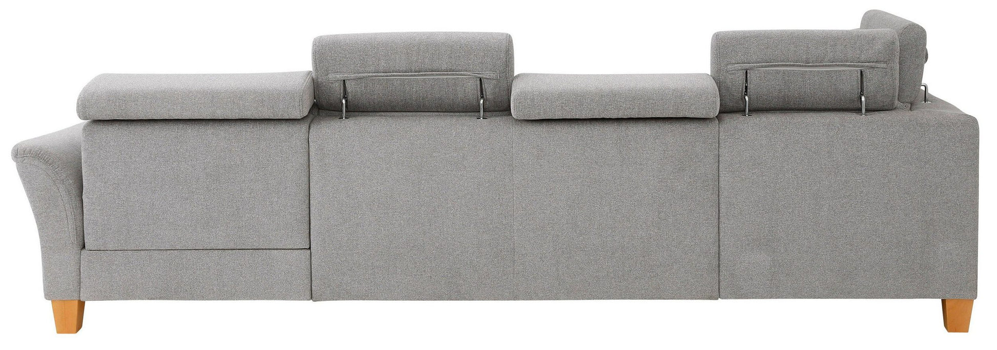 Wohnlandschaft Grau mit Schlaffunktion, Bettkasten, Federkern und Kopfteilverstellung, Conville jetzt reduziert im Angebot kaufen.