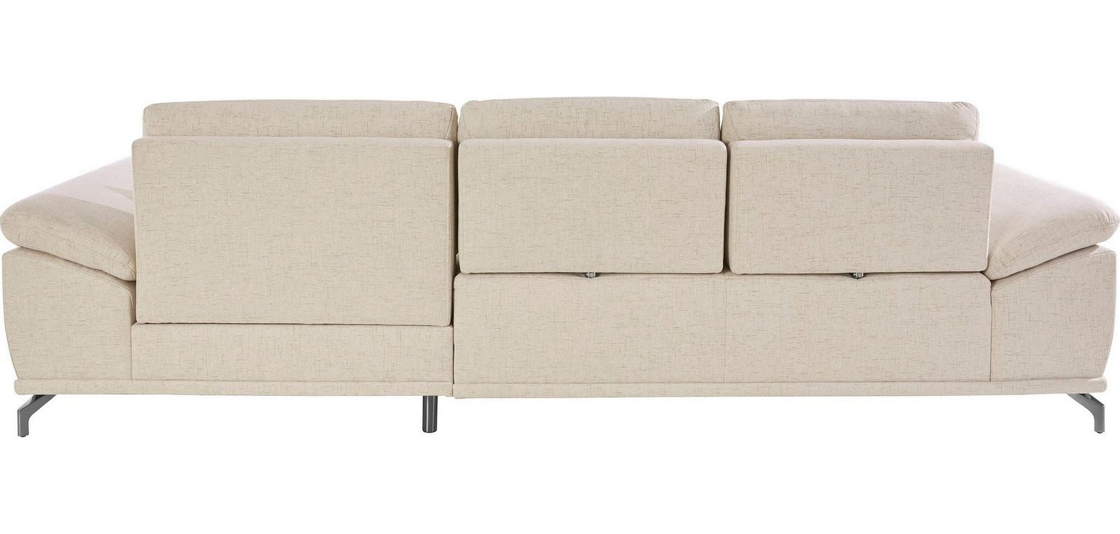 Ecksofa in Creme Beige mit Federkern, Sitztiefenverstellung, Sofa Costello reduziert.