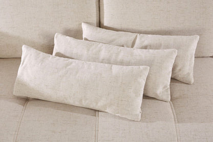 Ecksofa in Creme Beige mit Federkern, Sitztiefenverstellung, Sofa Costello reduziert.