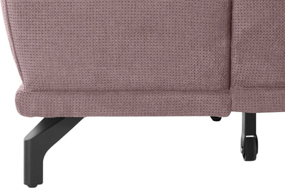 Ecksofa in Rosa Flieder mit Schlaffunktion, Bettkasten und Federkern, Sofa Costello Couch, rose.