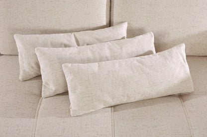 Design Ecksofa in Creme Beige mit Federkern, Sitztiefenverstellung, Armteilverstellung, Eckcouch Costello jetzt online bestellen.