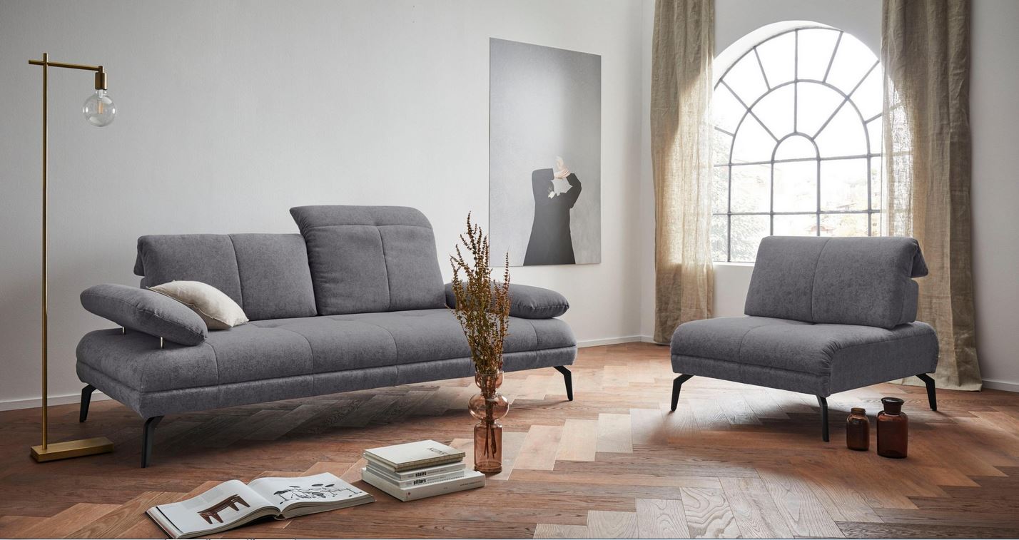 Designer Sofa 2-Sitzer 212 cm Grau Couch Stenlille andas B-Ware