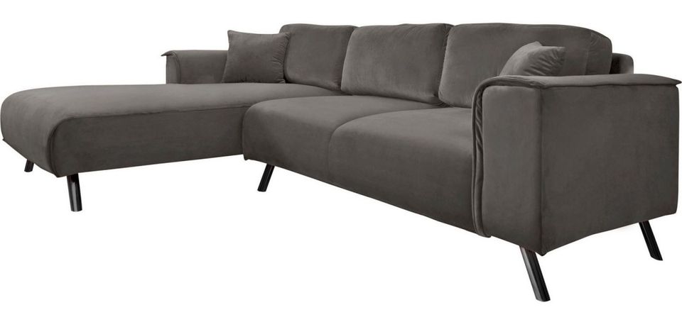 Ecksofa ❤ 276 x 169 cm Samt Grau hotsell Couch Malaga Inosign