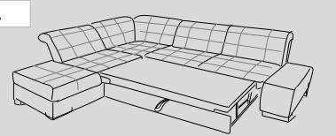 Ecksofa 280x221 cm Grau Bettfunktion Softstruktur Sit&More B-ware
