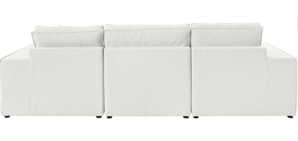 Ecksofa shops Weiß Baumwollmix Ceyda 280cm Creme Weiss LeGer Esaro