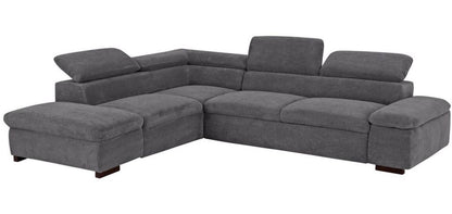 Ecksofa ★ 272x226cm Grau Anthrazit Schlaffunktion Flausch B-Ware