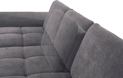 Ecksofa 301x176cm Grau flauschig Federkern Sitztiefenverstellung B-Ware