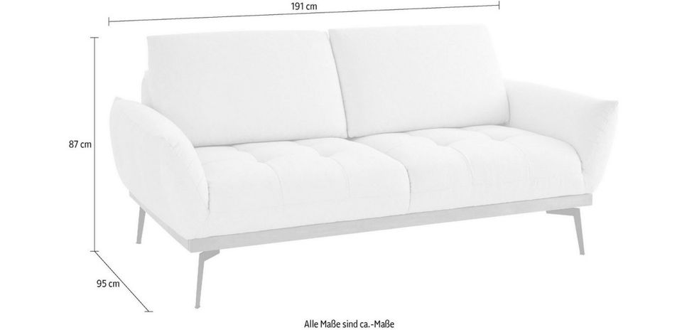 2-Sitzer Sofa Palic 191x95cm Beige Denim Guido M. Kretschmer Couch B-Ware